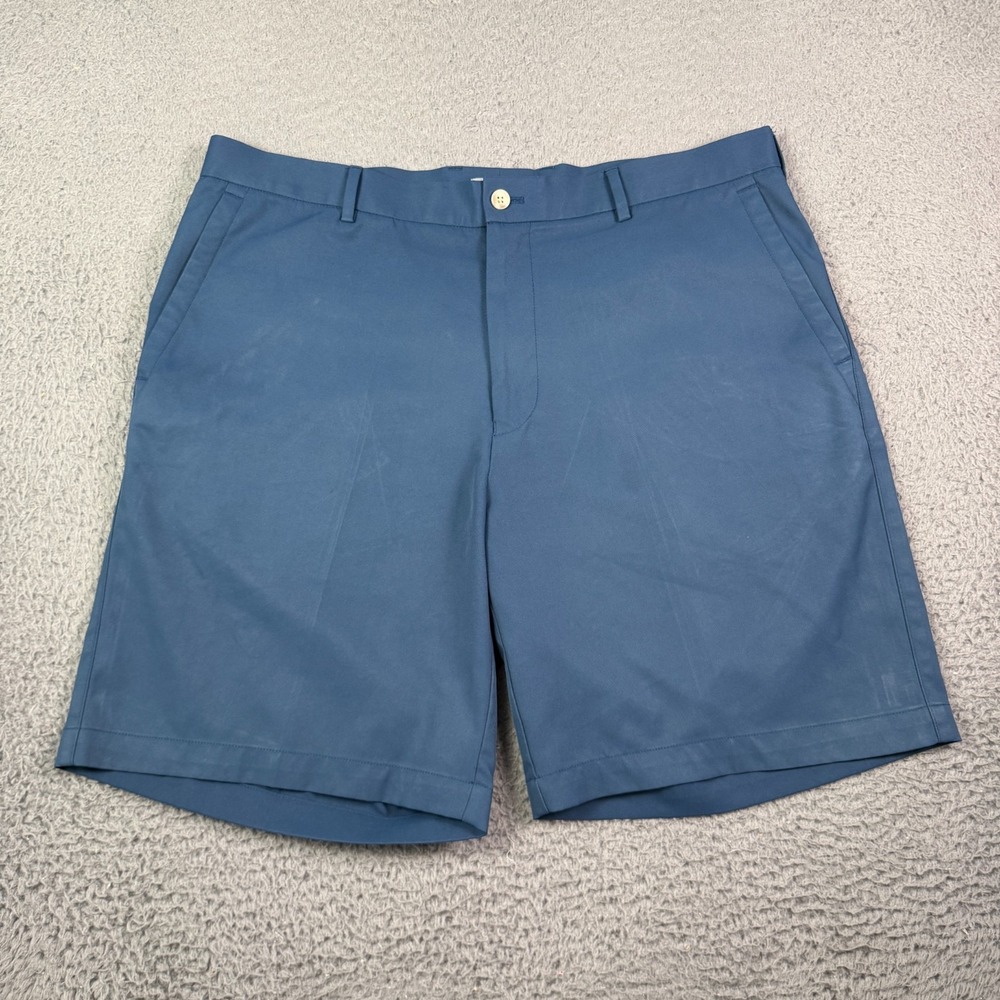 Peter Millar Shorts Mens 38 Blue Wicking Salem Performance 9" Golf Chino